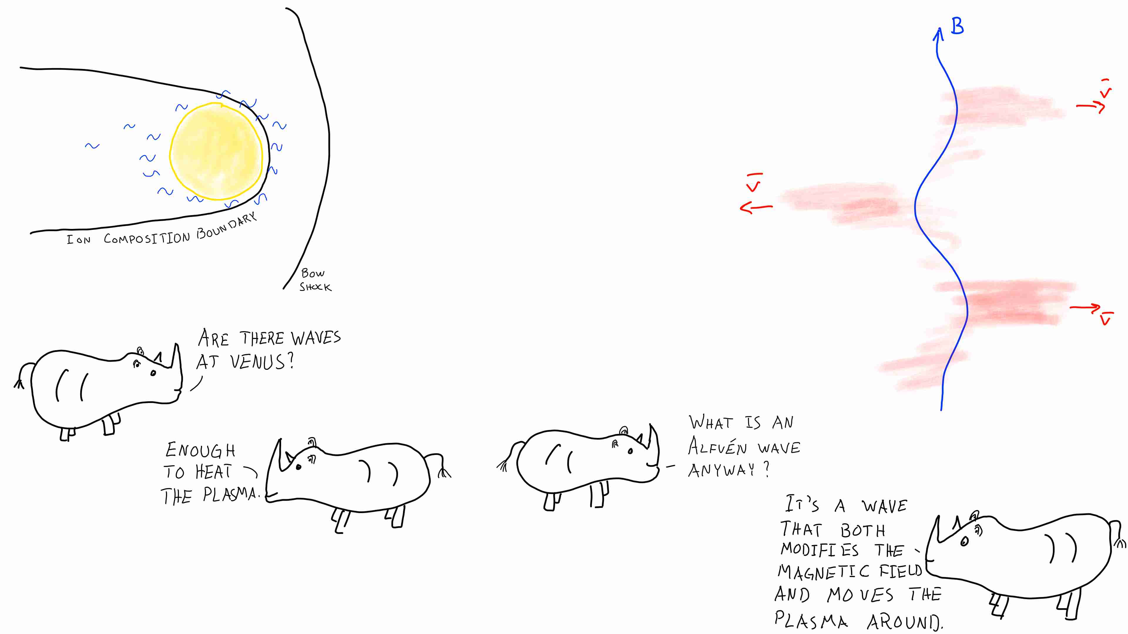 Rhinos talking about waves at Venus