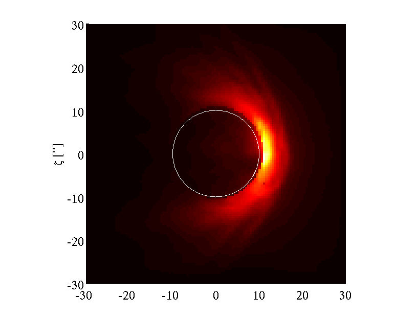 Simulated X-ray image of Mars