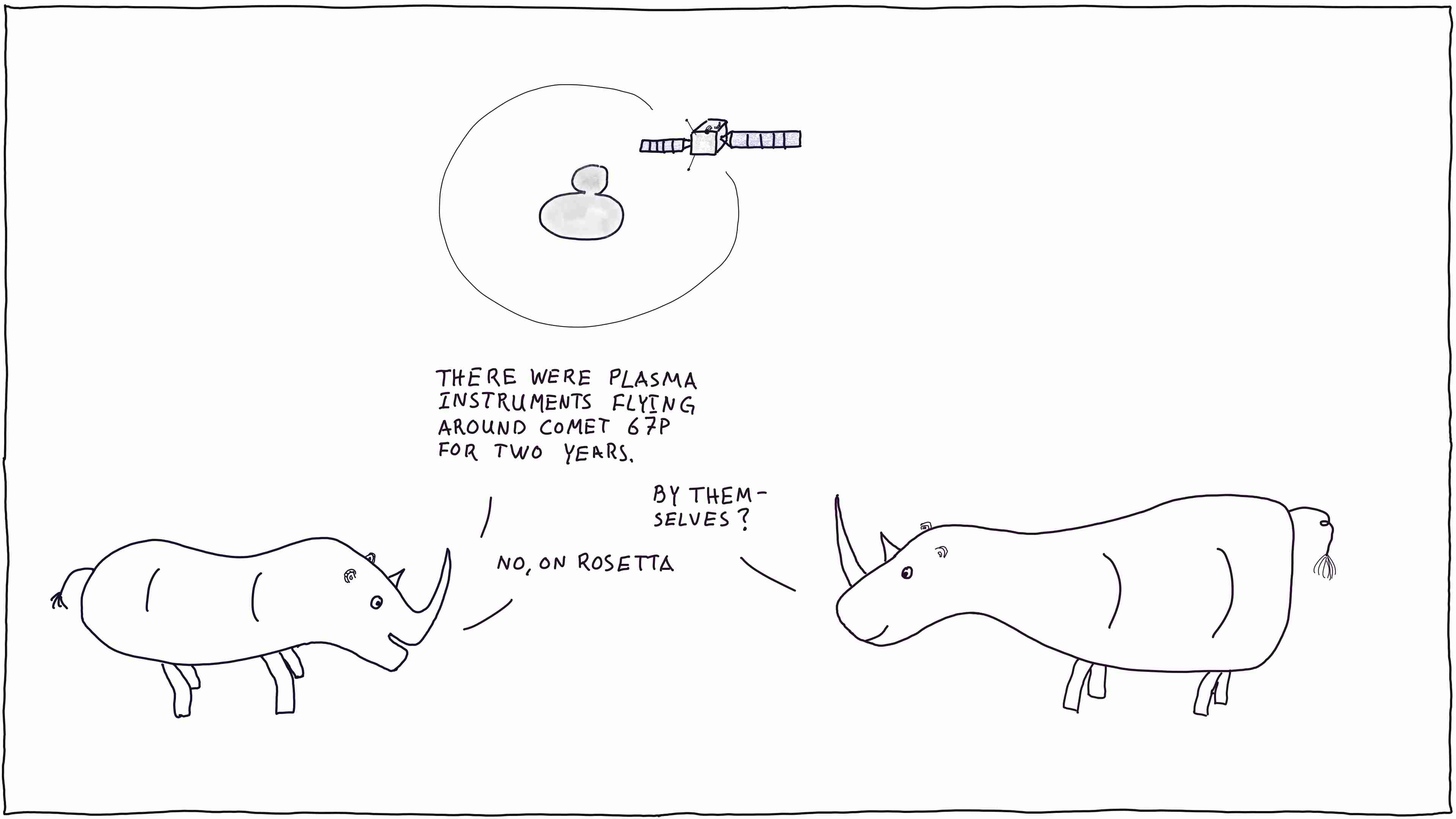 Rhinos talking about the review paper