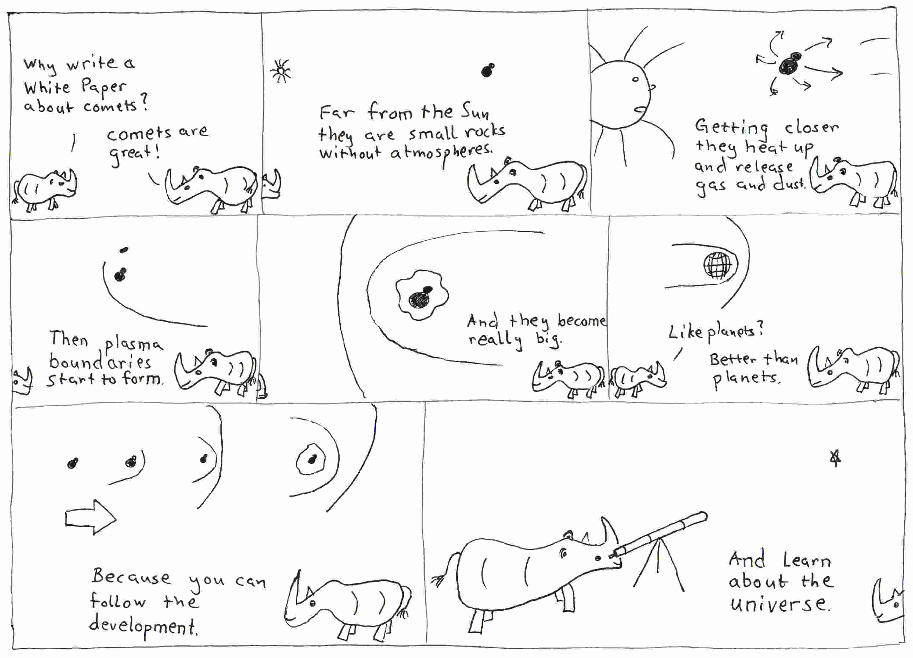 Rhino comet questions